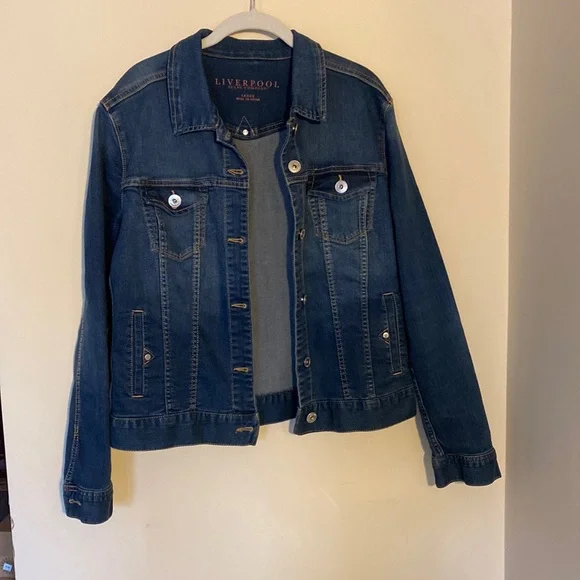 Liverpool Jeans Company Denim Jeans Jacket Women’s Size Large EUC - Picture 1 of 8